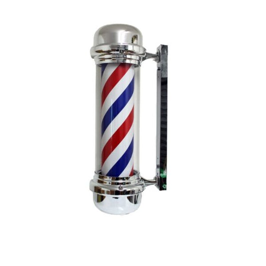 Barber pole LED, silver,58cm